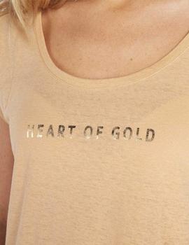 Camiseta Esqualo Heart Of Gold Beige