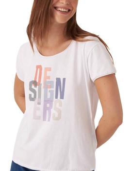 Camiseta Designers Society Letras Bora Blanco