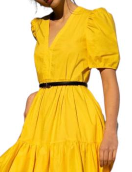 Vestido Lolitas &L Largo Volantes Amarillo