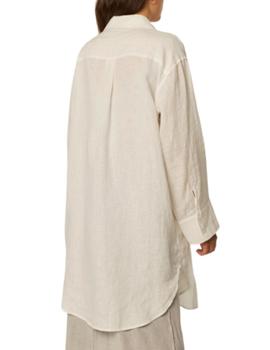 Camisa Systemaction Lino Oversize Blanco