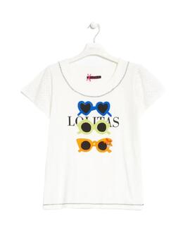 Camiseta Lolitas&L Gafas Blanco