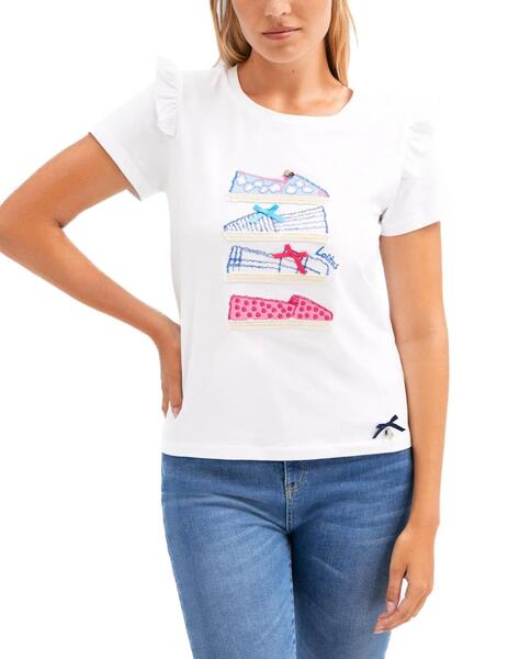 Camiseta Lolitas&L Alpargatas Blanco