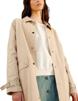 Trench Indi&cold Maxi Algodón Beige