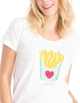 Camiseta Lolitas&L Chips Blanco