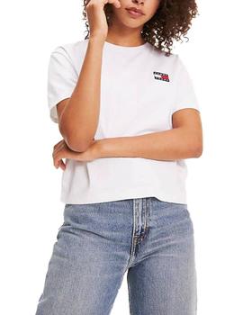 Camiseta Tommy Jeans Básica Corta Blanco