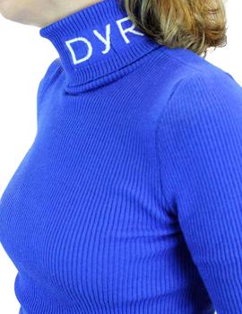 Polo Denny Rose Básico Logo En Cuello Azulón