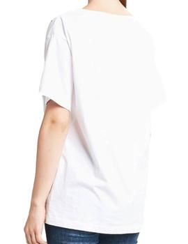 Camiseta Denny Rose Estrella Con Pedrería Blanco