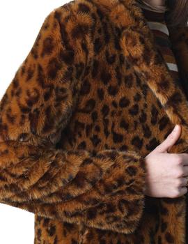 Abrigo Indi-cold Pelo Imitación Leopardo