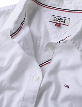 Camisa Tommy Jeans Básica Oxford Blanco