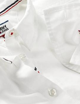 Camisa Tommy Jeans Básica Oxford Blanco