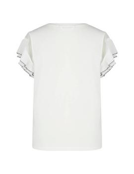 Camiseta Naf Naf Sisa Con Volantes Blanco