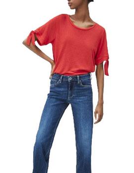 Camiseta Pepe Jeans Detalle Lazo Britney Rojo