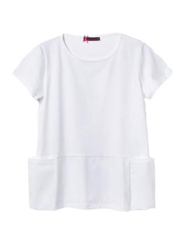 Camiseta Lolitas-L Básica Con Bolsillos Blanco