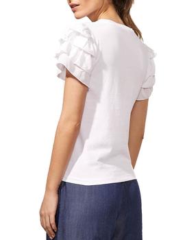 Camiseta Lolitas-L Volantes Y Lentejuelas Blanco