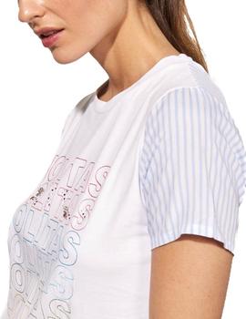 Camiseta Lolitas&L Logos Bordados  Blanco