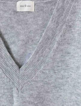 Chaleco ese O ese Tricot Oversize Oxford Gris
